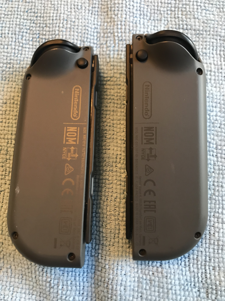 “Before” photo of my first attempt at changing the Joy-Con casing.