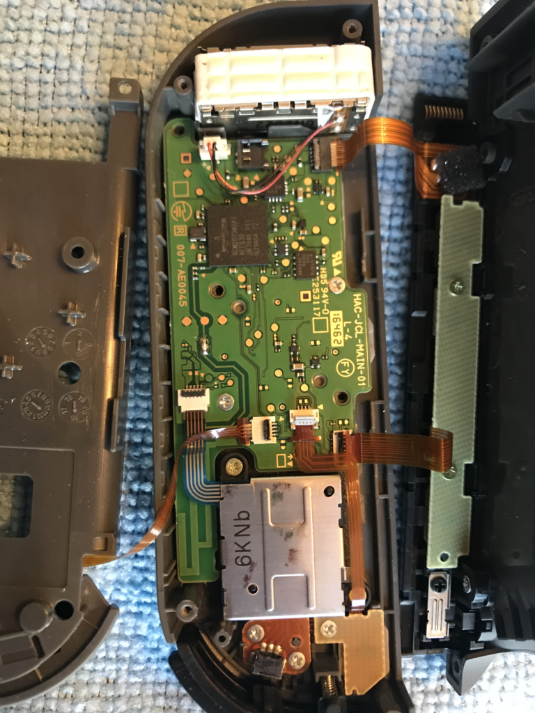 Inside of the gray Joy-Con.